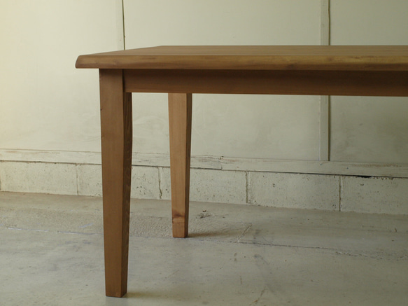 ダイニングテーブル 無垢板 ウォルナット色 モミの木 04 宮崎 無垢家具 モミの木家具 5枚目の画像