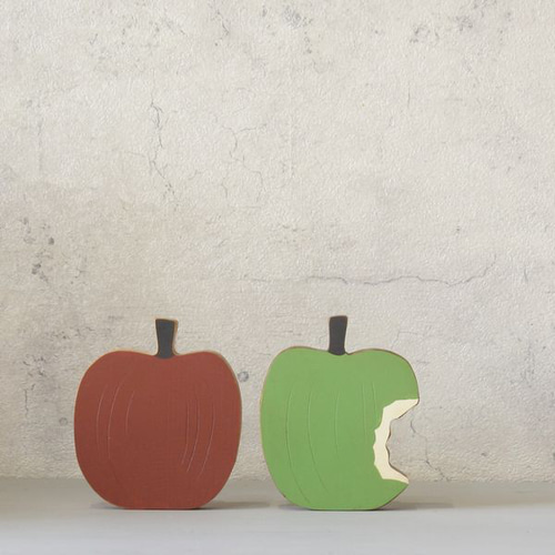 送料無料】りんご オブジェ 木製 置物 林檎 リンゴ アップル キッチン