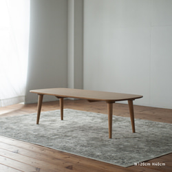 オーク材のローテーブル［2サイズ 90cm 120cm] 高さも選べます。セミオーダー 天然突板 日本製 2枚目の画像