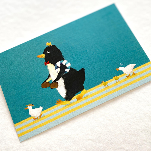 ペンギンポストカード［夏休みセット］5枚入り ポストカード naonote