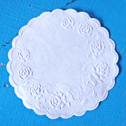 100mm アメリカレースペーパー ローズリボン（12枚）DA-LPN009 1枚目の画像