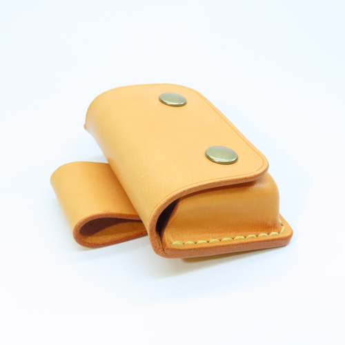 牛ヌメ革・ベルトポーチ型スマートキーケース（手縫い） キーケース