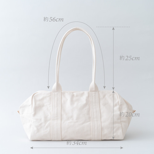 帆布のボストンバッグS 生成り ボストンバッグ Fuku 通販