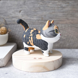 -客製化寵物公仔-  貓咪專區 手工木製動物擺飾 療癒木雕公仔 第11張的照片