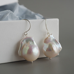 Silver925 バロックパールのピアス ピアス（フック・チェーン） Boite