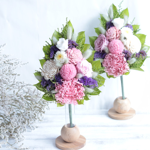 大切な方に贈る仏花】アナスタシア＆ピンポンマム＆バラ1本単品販売