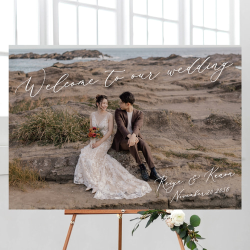 即納可 無料高画質化 ウェルカムボード ウェディング 写真 データも