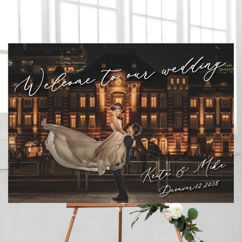 即納可 無料高画質化 ウェルカムボード ウェディング 写真 データも