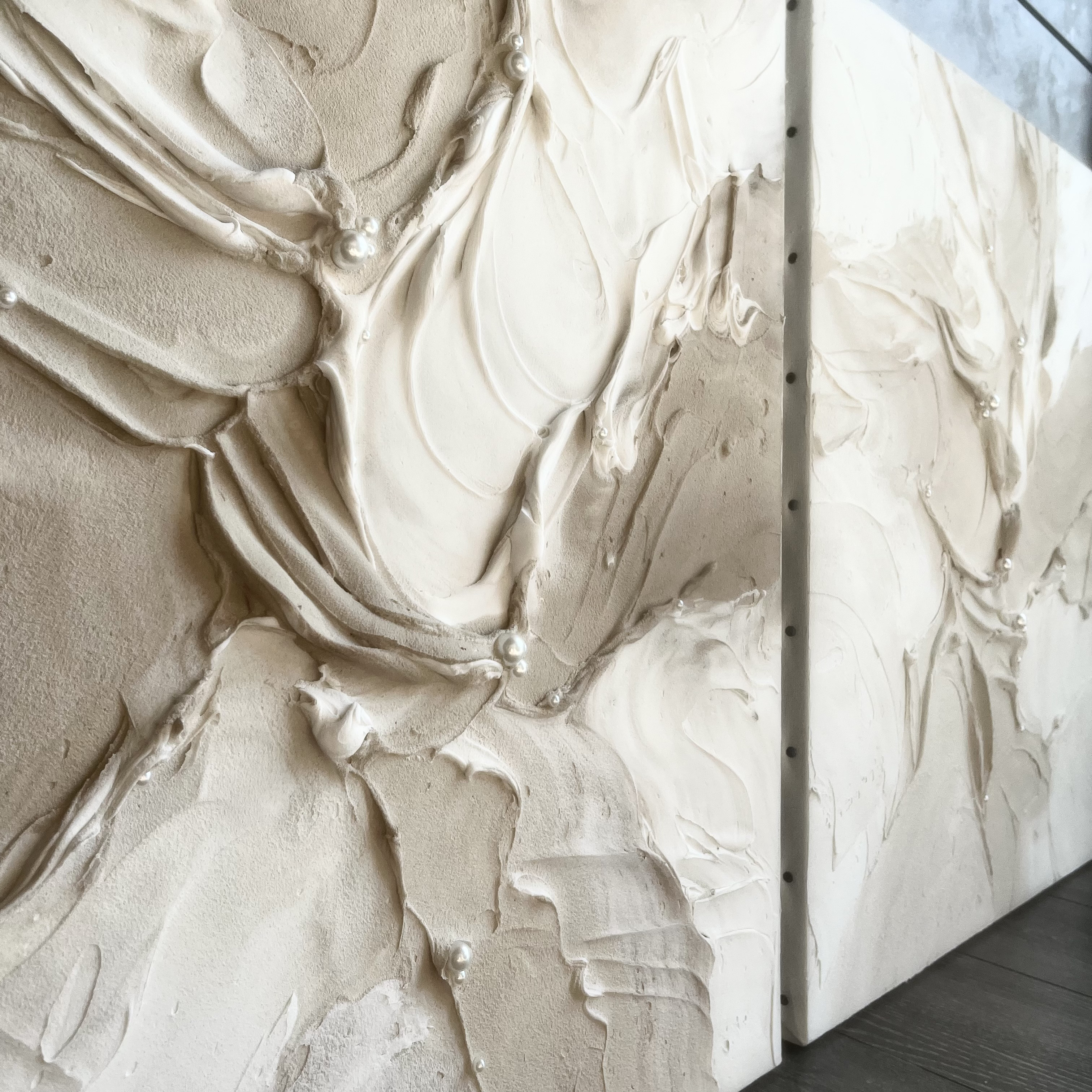 現代アート　2枚セット　45.5×38㎝　大きめ　モダン　インテリア　抽象画 現代アート 2枚セット 45.5×38㎝ 大きめ モダン インテリア 抽象画