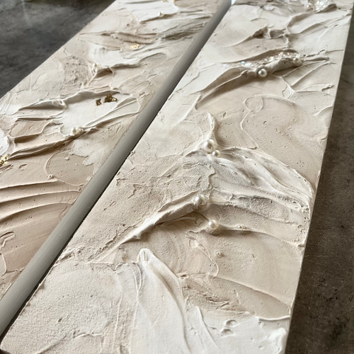 現代アート　58×15㎝　横長　テクスチャーアート　モダン　抽象画　アートパネル 現代アート 58×15㎝ 横長 テクスチャーアート モダン 抽象画