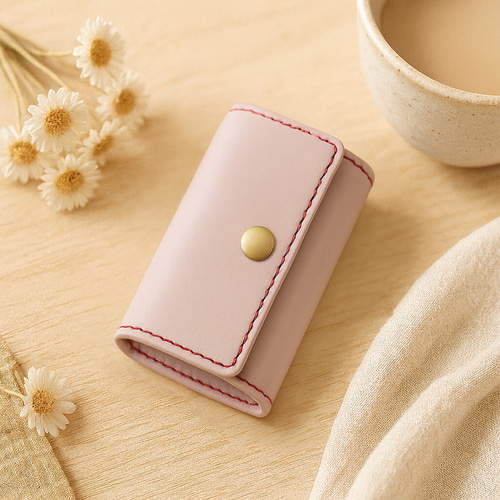 色を選べる 本革キーケース＊シンプル《名入れ無料》《オーダーメイド