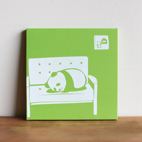Panda Slumber 織物面板 第2張的照片