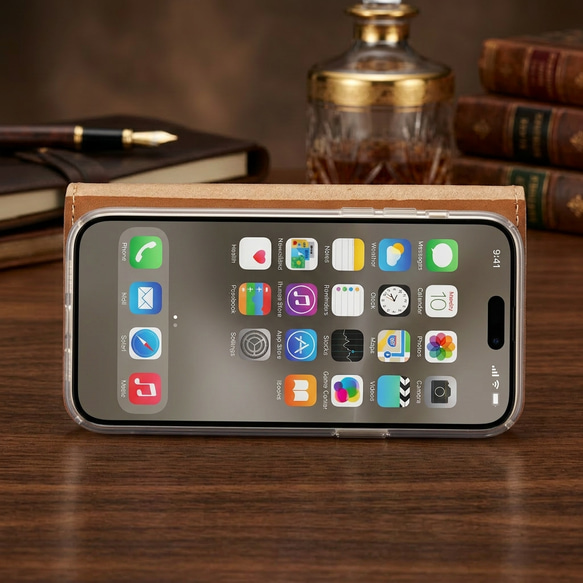 栃木レザー iPhone 全機種対応 Google Android 手帳型  iPhoneケース 本革 スマホケース 6枚目の画像