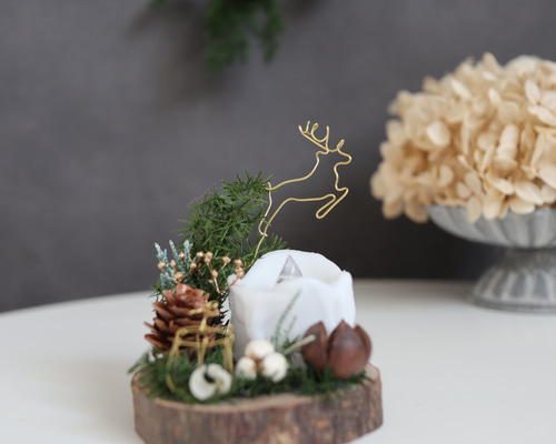 キャンドルホルダー クリスマス キャンドルリース 木 キャンドル キャンドルホルダー クリスマス キャンドルリース 木 キャンドル