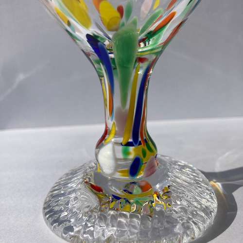 虹色ゴブレット ワイングラス YUGEN GLASS 通販 437943｜Creema(クリーマ)