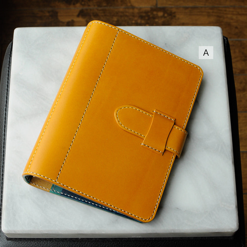 カラーサンプル】ピタッと開くシステム手帳 【バイブルサイズA】①