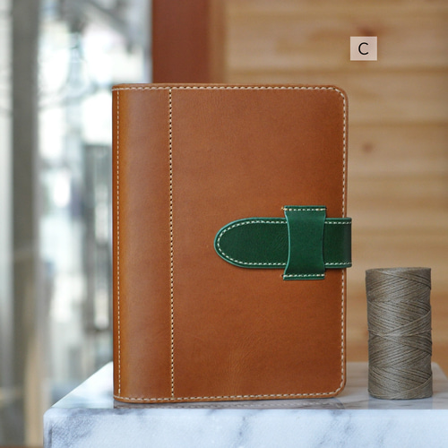 カラーサンプル】ピタッと開くシステム手帳 【バイブルサイズA】①