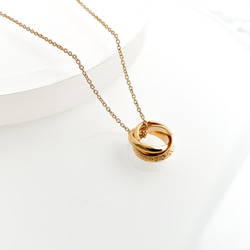 Triple Ring Necklace silver/gold 12枚目の画像