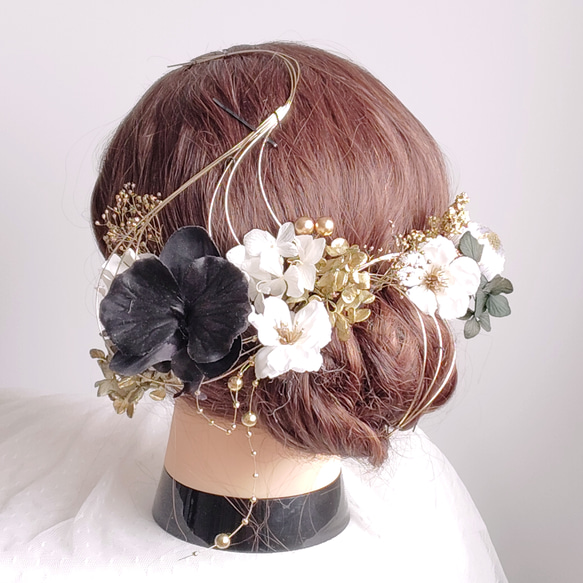 髪飾り 結婚式 成人式 卒業式 青花 ラプンツェル パール 和装 ヘアアクセサリ ヘッドドレス 髪飾り 結婚式 成人式 卒業式 青花 パール ヘア