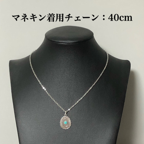 231.ターコイズ風オリエンタルコンチョのネックレス ネックレス