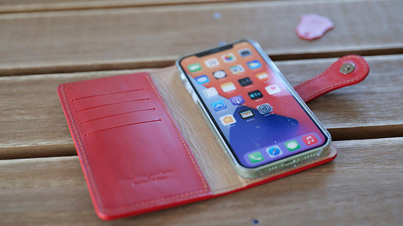 iPhone15 14 13 PRO MAX 手帳型 スマホケース Galaxy Xperia [MK3 Red] 10枚目の画像