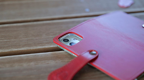 iPhone15 14 13 PRO MAX 手帳型 スマホケース Galaxy Xperia [MK3 Red] 14枚目の画像
