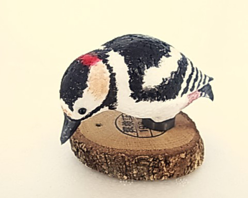 アカゲラ　バードカービング バードカービング(コゲラ） | Yasu's blog