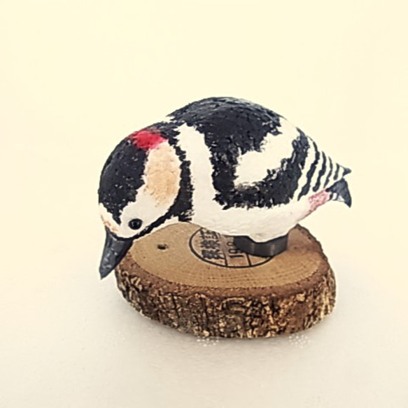 アカゲラ バードカービング 野鳥シリーズ キツツキ『アカゲラ』（送料