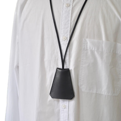 Clochette necklace "L"  / レザークロシェット キーケース ブラック キーホルダー キーストラッ 7枚目の画像