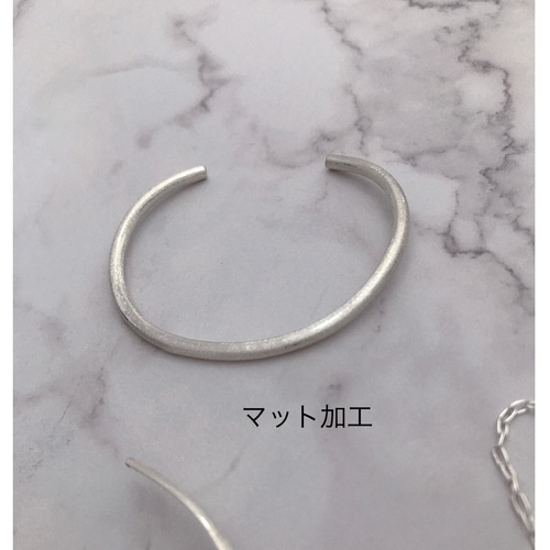 サイズオーダー可能》【silver 950 】bangle presence シルバー