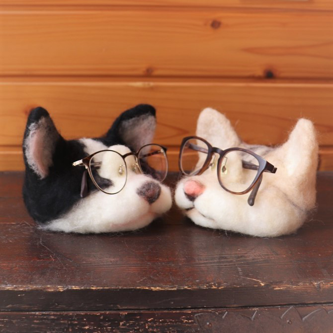 受注制作★ご希望の毛色で！★めがね置き猫