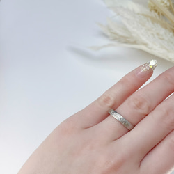 “大海的愛石配對”親膚戒指兼容不銹鋼雕刻的&lt;2對&gt; 第5張的照片