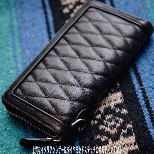 ラウンドファスナー長財布/レザーウォレット/長財布/ジッパー/牛革 