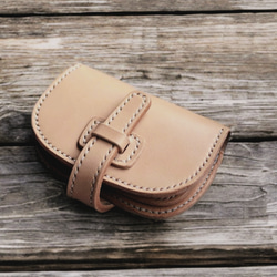 本革シザーケース（受注制作）手縫いヌメ革ナチュラル 牛皮牛革 天然