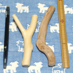 AM.けやき梨の木新品.犬用おもちゃ、小型犬向け歯固めかじり木 2枚目の画像