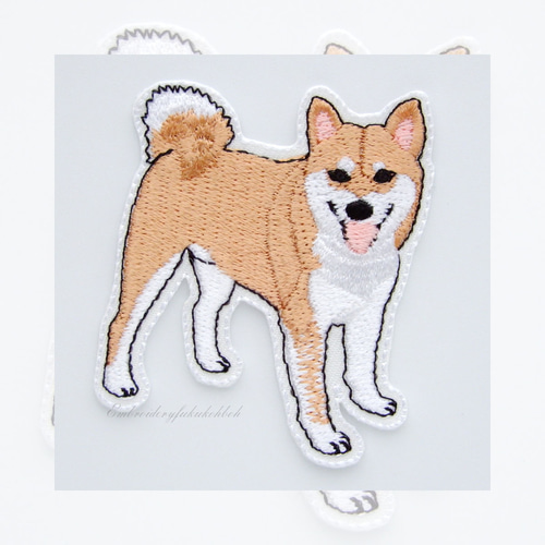 柴犬のワッペン ワッペン・アップリケ Embroidery福工房 通販 4429425