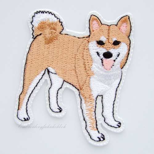 柴犬のワッペン ワッペン・アップリケ Embroidery福工房 通販 4429425
