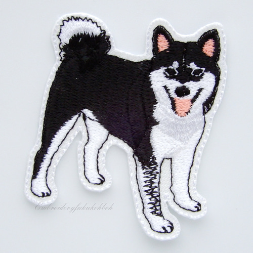 シェルティワッペン　黒柴ワッペン　全てスタイ無し 黒柴のワッペン ワッペン・アップリケ Embroidery福工房 通販 4429434