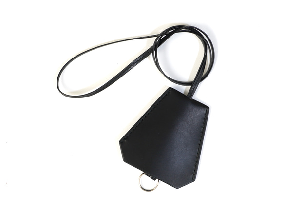 Clochette necklace / レザークロシェット キーケース ブラック