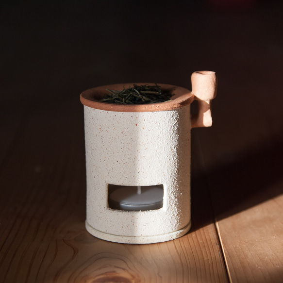 茶香炉（煙突おうち）- ミニ（シロ）※抗菌・消臭や風邪 予防、睡眠改善にも◎ 5枚目の画像