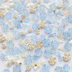 【ブルー】高品質可愛い樹脂のバラの花・ローズ 1枚目の画像