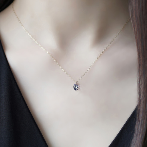 【在庫僅少】 K10バイカラータンザナイト/ゾイサイトのオーバルファセット アクセサリー