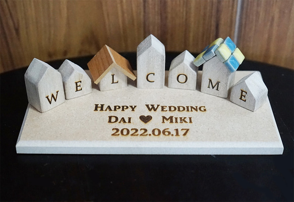 婚慶樹鐘・ M尺寸・美麗的橢圓形♪迎賓板，結婚禮物♪可容納60〜80人・木鐘 第1張的照片