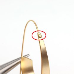 ERG-520-MG【2個入り】バンドフープピアス,Thick Band Hoop Earring Post 2枚目の画像