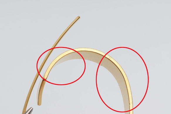 ERG-520-MG【2個入り】バンドフープピアス,Thick Band Hoop Earring Post 3枚目の画像