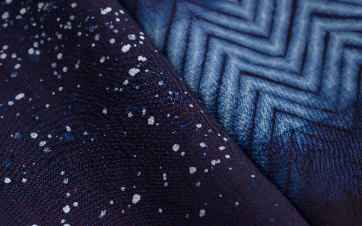 【受注製作】本藍染め麻風呂敷（山路登）