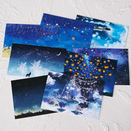 全種セット】星空と夜空の幻想的なポストカード ポストカード 全種セット】星空と夜空の幻想的なポストカード ポストカード
