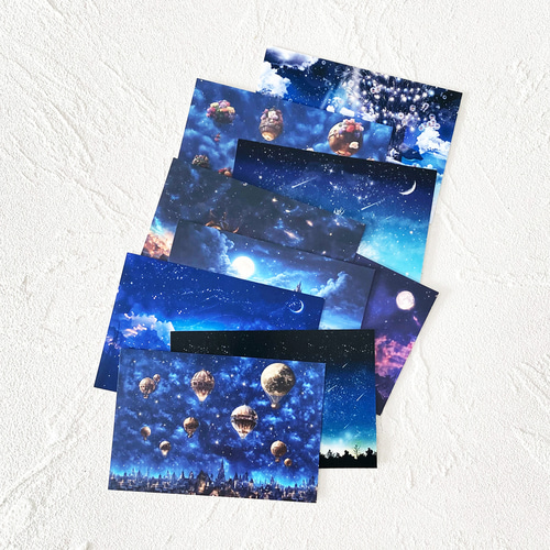 1枚から購入可能☆星空と夜空の幻想的なポストカード ポスト 1枚から購入可能☆星空と夜空の幻想的なポストカード ポスト