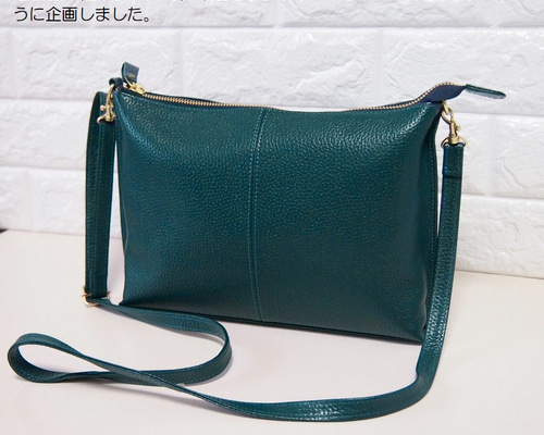 ☆ハンドメイド☆日本製☆本革☆タブレット☆斜め掛けショルダーバッグ