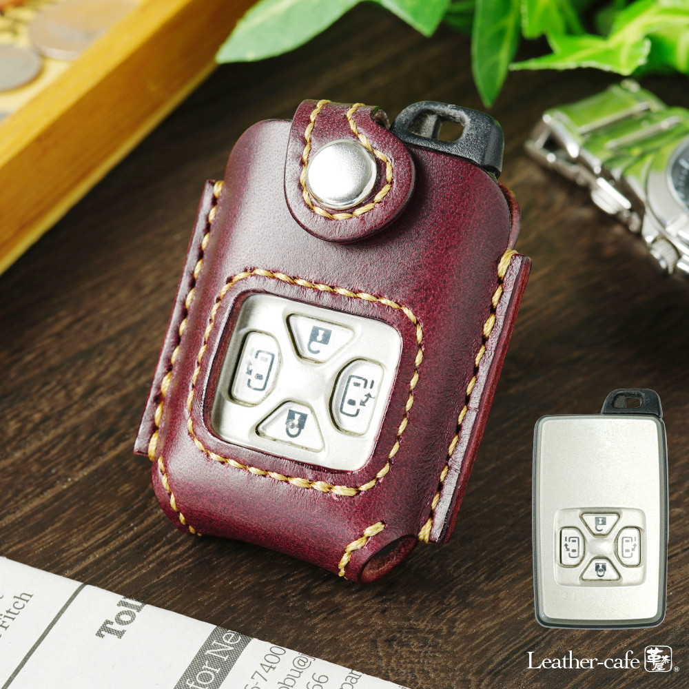 スマートキーケース トヨタ エスティマ ノア ヴォクシー 20系アルファード対応 レザー【toyota-e】